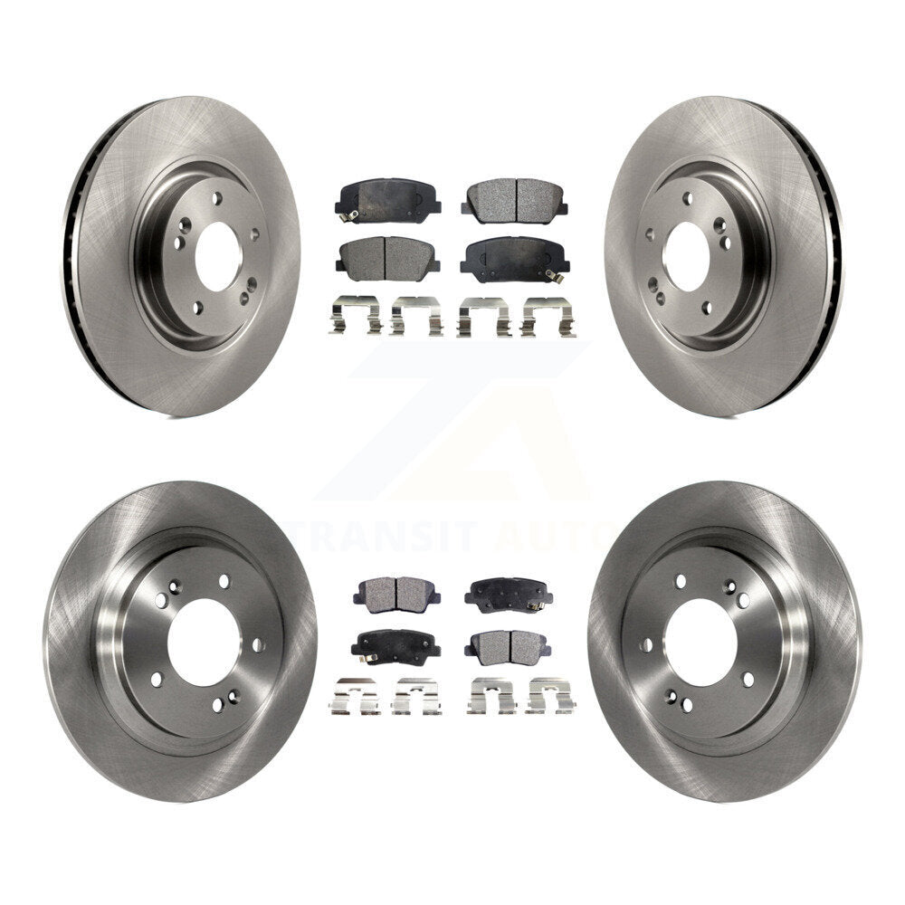 [Front+Rear] 2013-2015 Kia Optima 2.0L Premium OE Brake Rotors & Ceramic Pads Kit For Max Braking