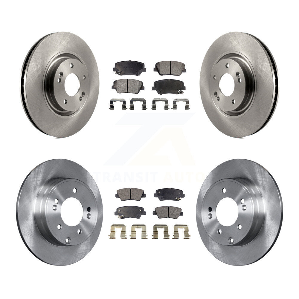 Front Rear Disc Brake Rotors And Ceramic Pads Kit For Hyundai Azera