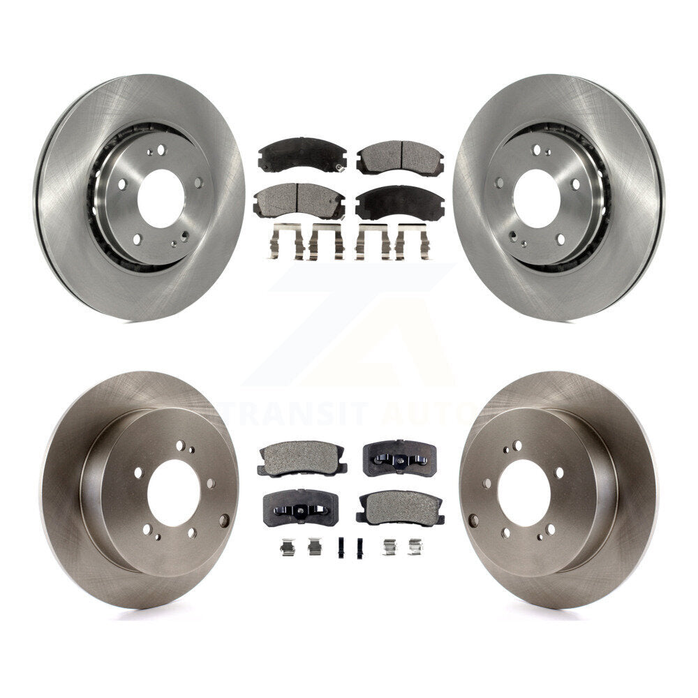 Front Rear Disc Brake Rotors And Ceramic Pads Kit For Mitsubishi Lancer