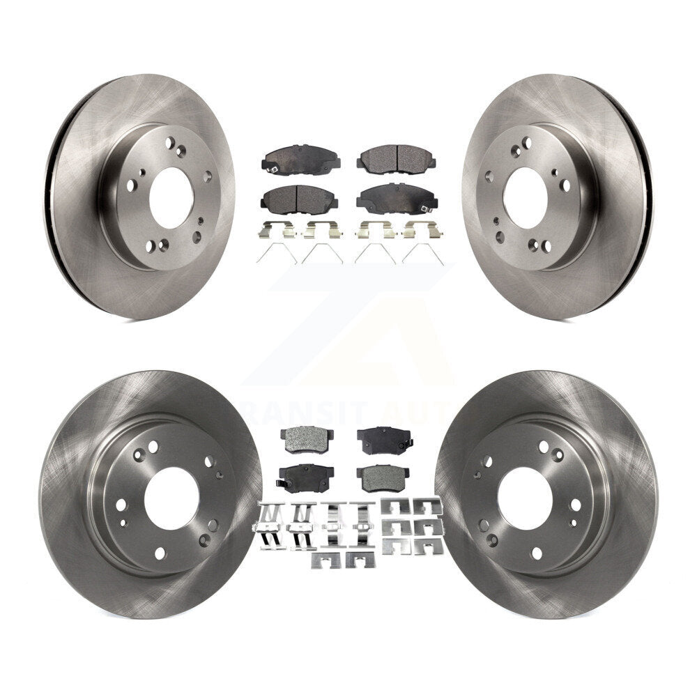 Front Rear Disc Brake Rotors And Ceramic Pads Kit For Honda Civic