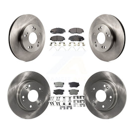 Front Rear Disc Brake Rotors And Ceramic Pads Kit For Honda Civic