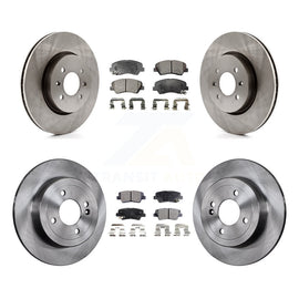 Front Rear Disc Brake Rotors And Ceramic Pads Kit For Kia Rio