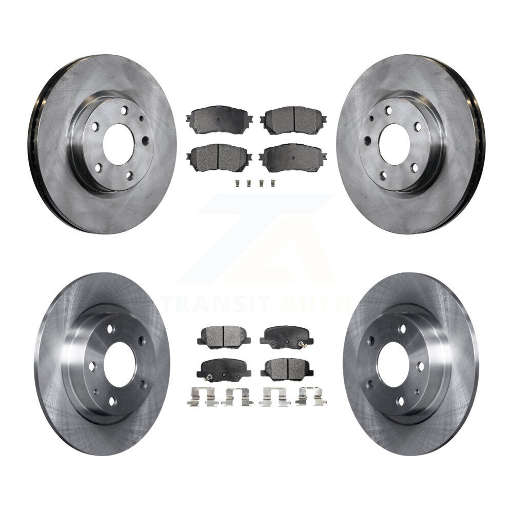 Front Rear Disc Brake Rotors And Ceramic Pads Kit For Mazda 6