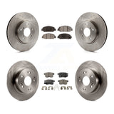 Front Rear Disc Brake Rotors And Ceramic Pads Kit For Honda Accord