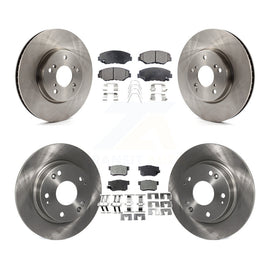 Front Rear Disc Brake Rotors And Ceramic Pads Kit For Honda Civic