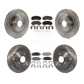 Front Rear Disc Brake Rotors And Ceramic Pads Kit For INFINITI Q50 Q60