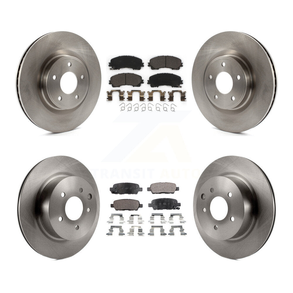 [Front+Rear] 2016-2017 INFINITI QX50 Premium OE Brake Rotors & Ceramic Pads Kit For Max Braking