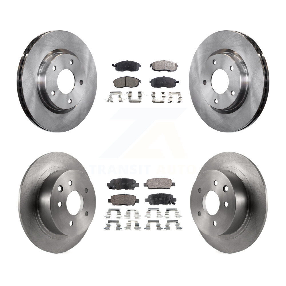 Front Rear Disc Brake Rotors And Ceramic Pads Kit For Nissan Sentra