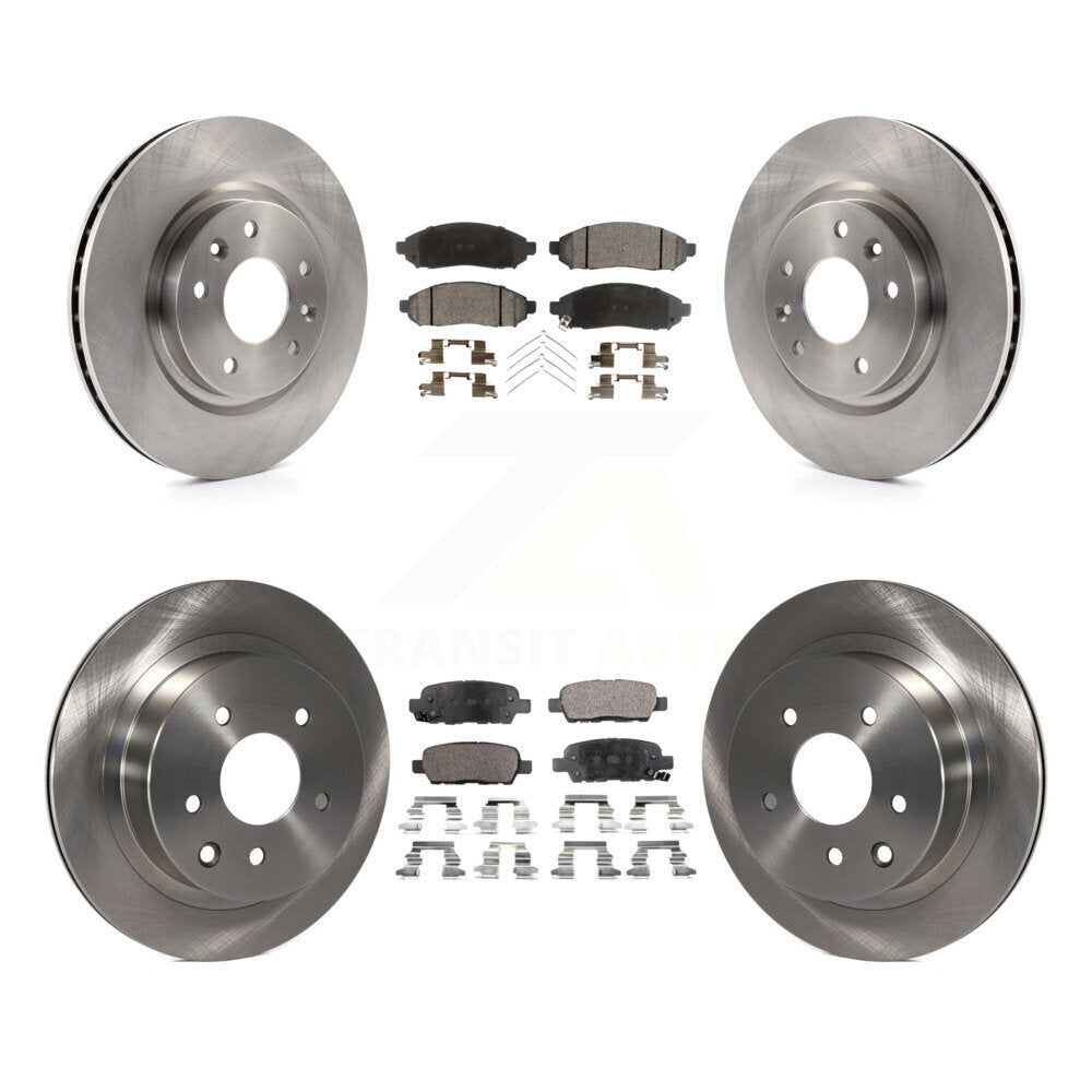 Front Rear Disc Brake Rotors And Ceramic Pads Kit For Nissan LEAF