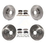 Front Rear Disc Brake Rotors And Ceramic Pads Kit For Nissan LEAF
