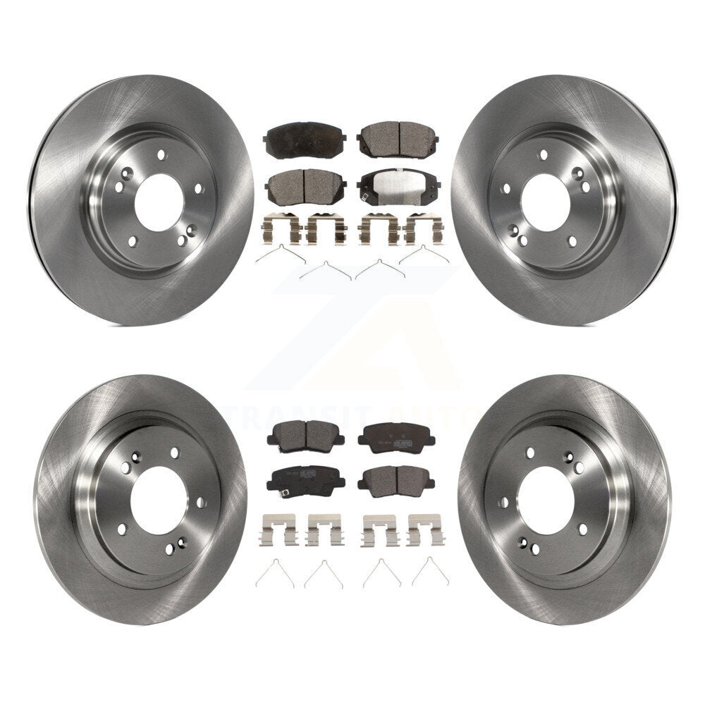 Front Rear Disc Brake Rotors And Ceramic Pads Kit For Kia Optima
