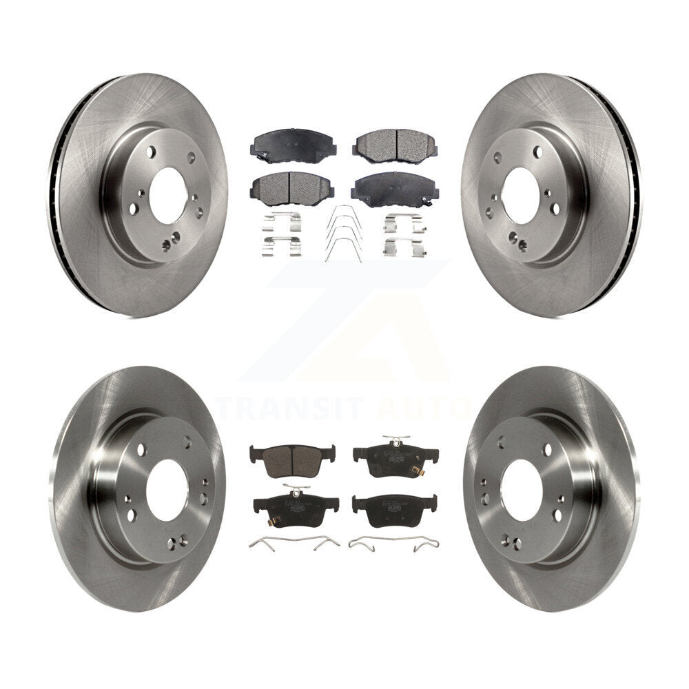 Front Rear Disc Brake Rotors And Ceramic Pads Kit For Honda Civic