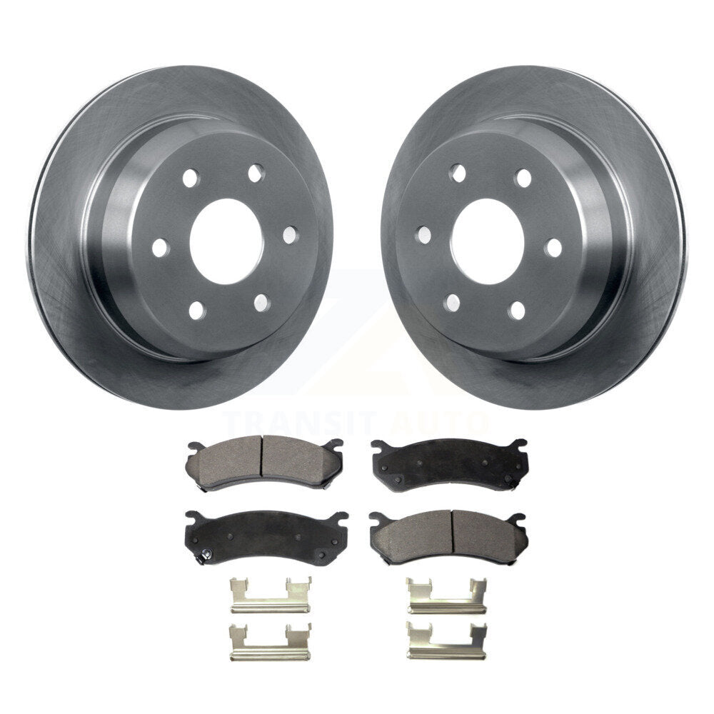 Rear Brake Rotors & Ceramic Pad Kit For Chevrolet Silverado 2500 HD Suburban GMC