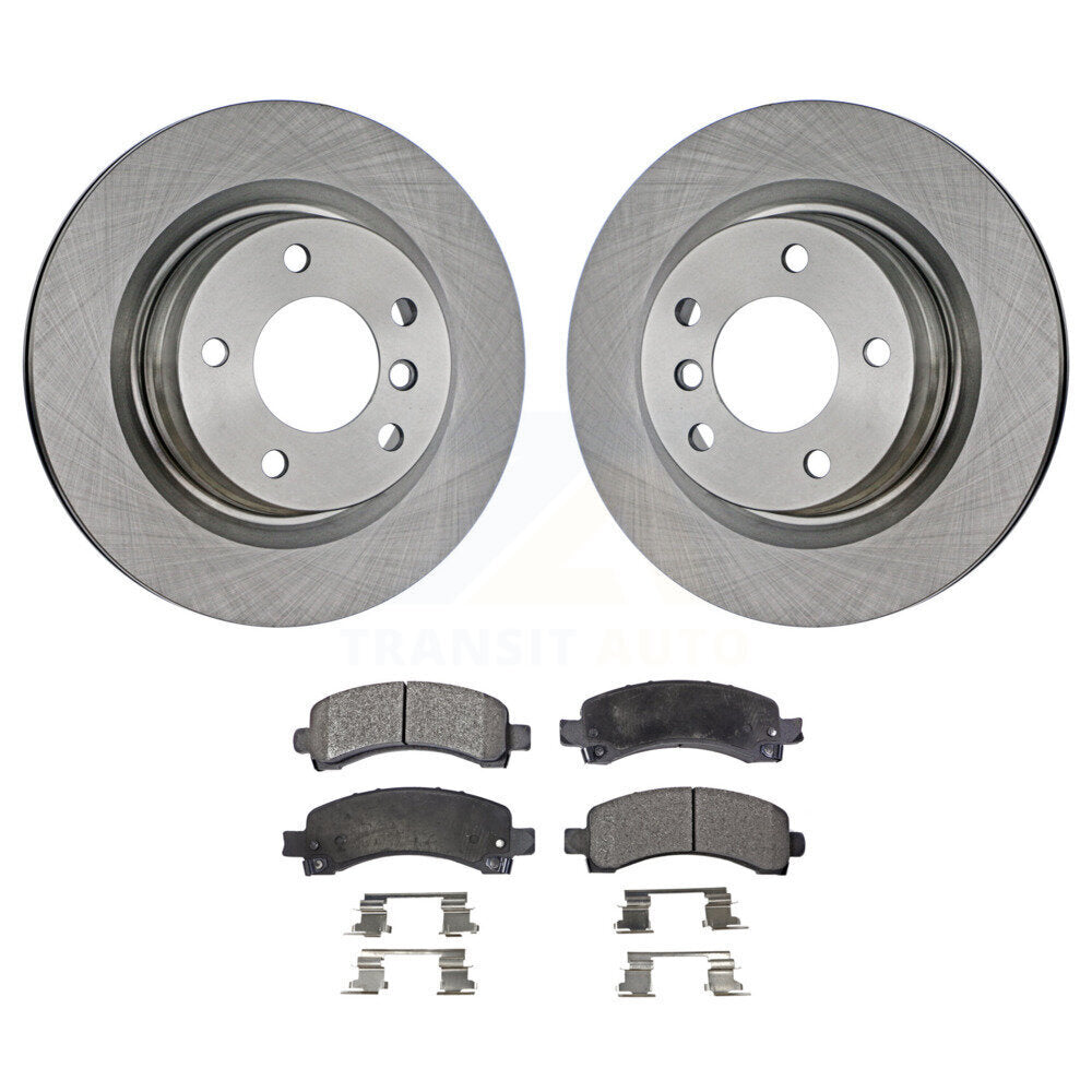 Rear Disc Brake Rotor Ceramic Pad Kit For Chevrolet Express 3500 2500 GMC Savana