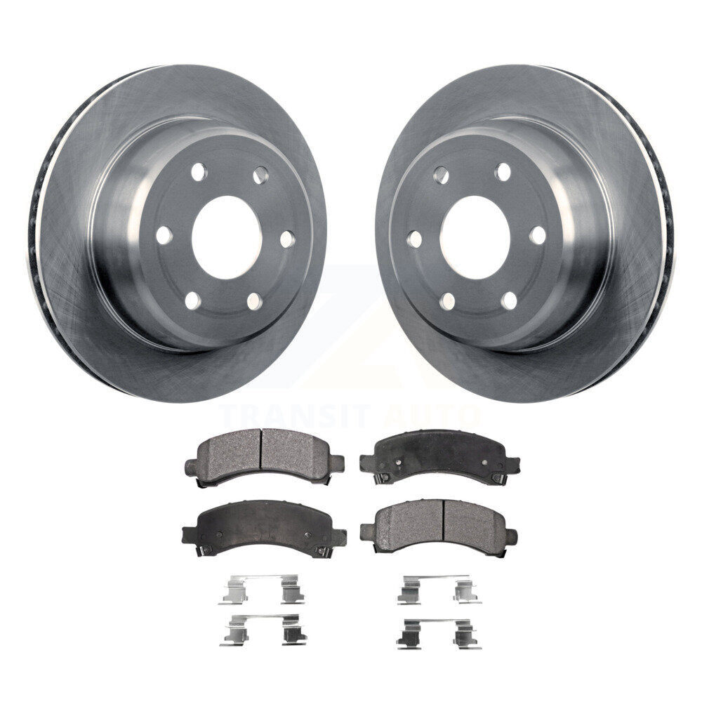 Rear Brake Rotors Ceramic Pad Kit For Chevrolet Tahoe GMC Suburban 1500 Yukon XL