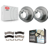 Rear Disc Brake Rotor Ceramic Pad Kit For Chevrolet Silverado 3500 HD GMC Sierra