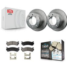 Charger l'image dans la galerie, Rear Brake Rotor &amp; Ceramic Pad Kit For GMC Sierra 3500 Classic With 12000 Lb GVW