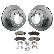 Charger l&#39;image dans la galerie, Rear Disc Brake Rotors &amp; Ceramic Pad Kit For Chevrolet Silverado 3500 GMC Sierra