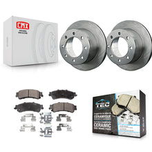 Charger l'image dans la galerie, [Rear] 2001 GMC Sierra 3500 Chevrolet Silverado Premium OE Brake Rotors &amp; Ceramic Pads Kit For Max Braking