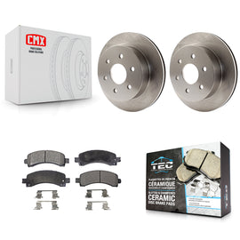 Rear Disc Brake Rotors And Ceramic Pad Kit For Chevrolet Express 2500 GMC Savana
