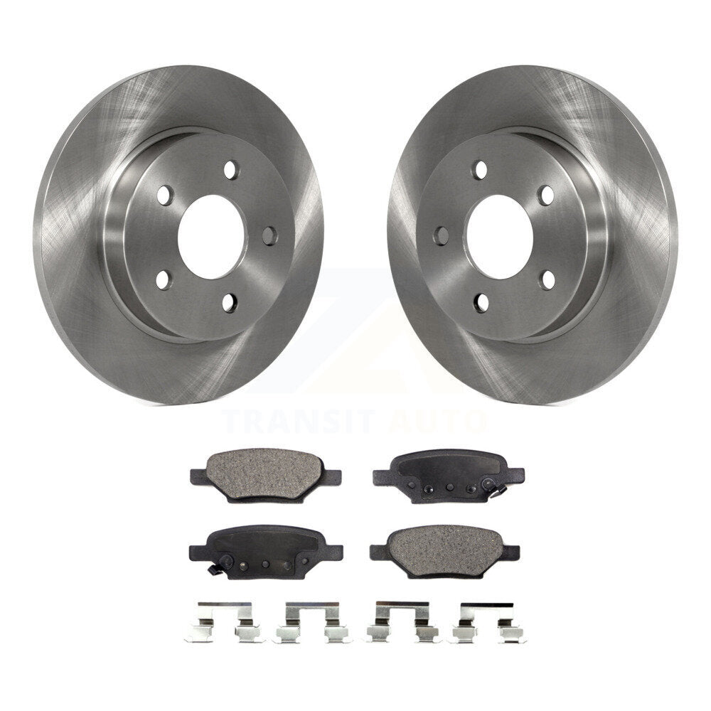 Rear Brake Rotor & Ceramic Pad Kit For Chevrolet Malibu Pontiac G6 Cobalt Saturn