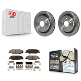 Rear Disc Brake Rotors And Ceramic Pads Kit For Chevrolet Corvette Cadillac XLR