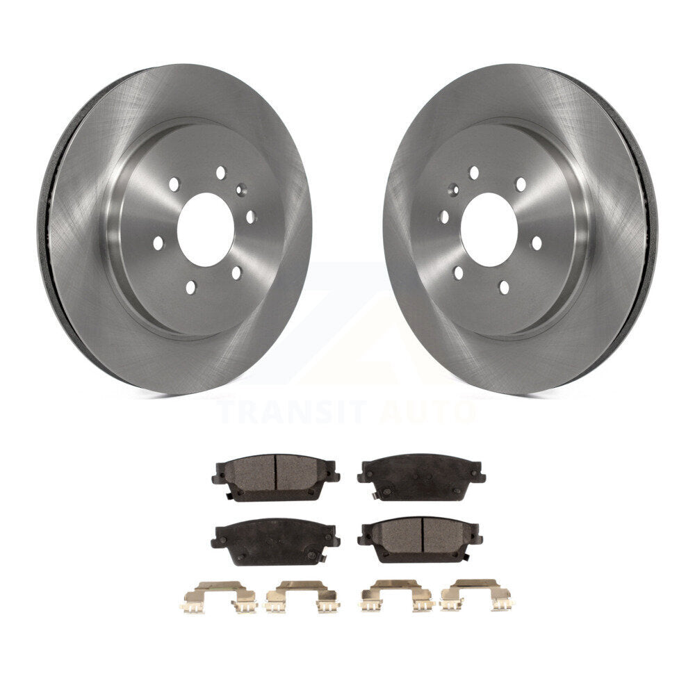 Rear Disc Brake Rotors And Ceramic Pads Kit For Cadillac SRX