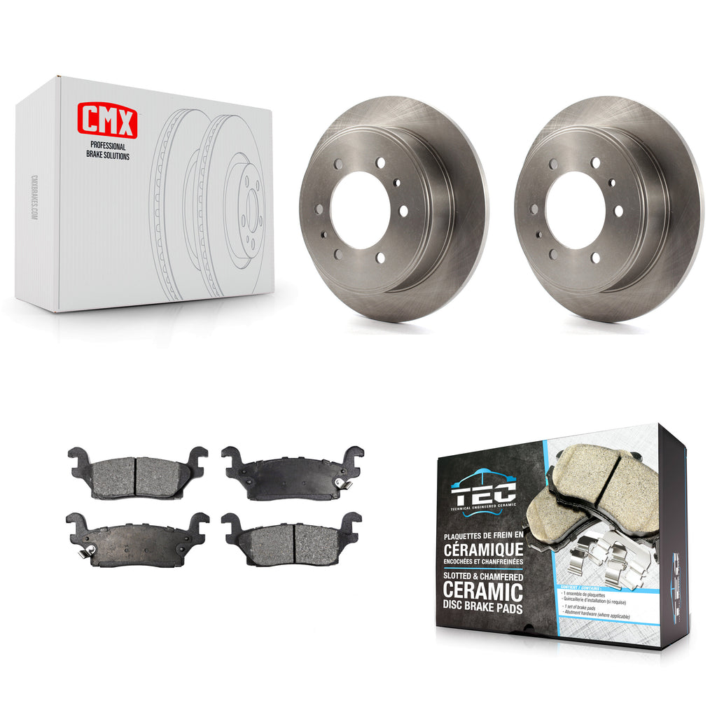 Rear Disc Brake Rotors And Ceramic Pads Kit For Hummer H3 H3T