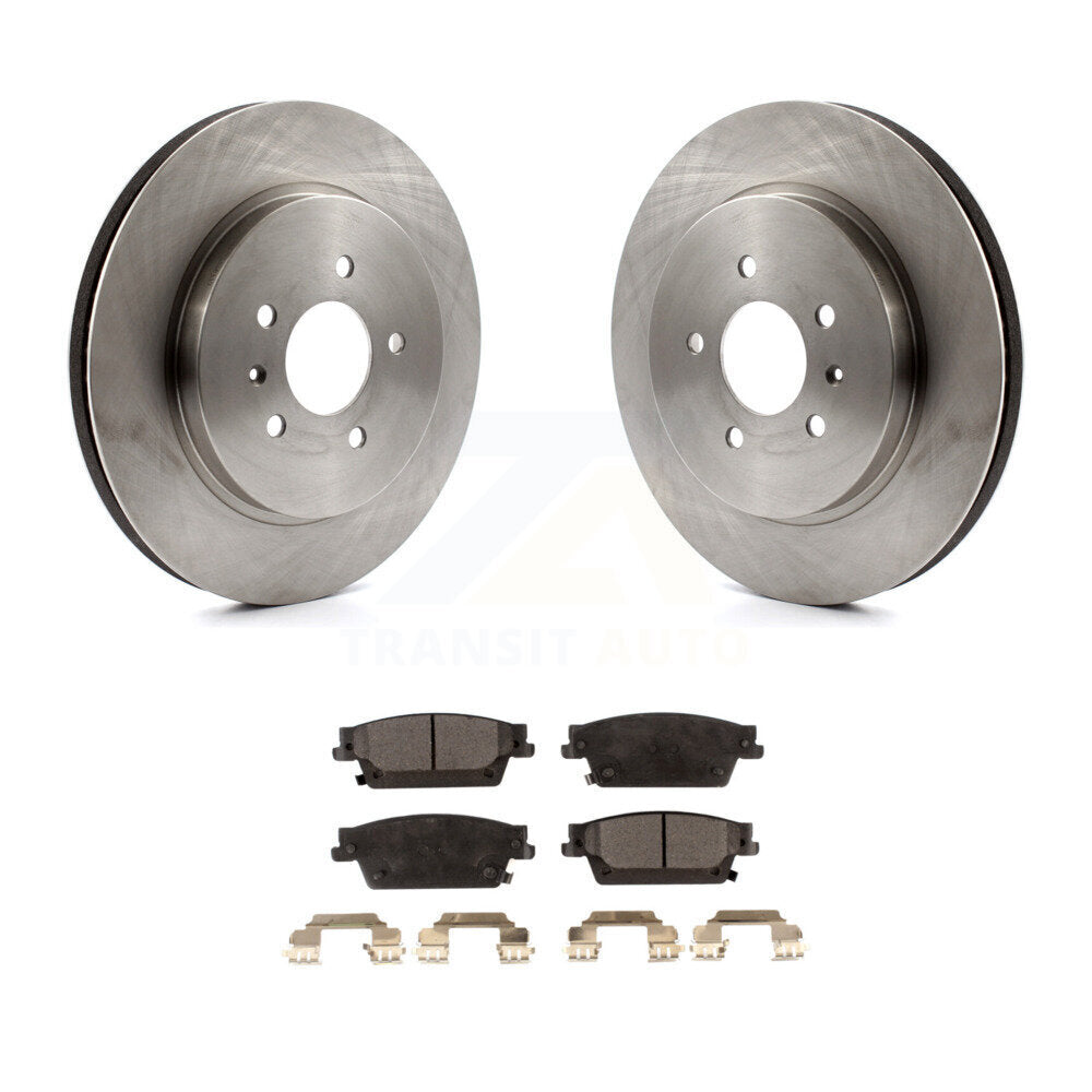 Rear Disc Brake Rotors And Ceramic Pads Kit For Cadillac STS CTS