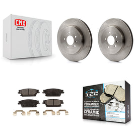 Rear Disc Brake Rotors And Ceramic Pads Kit For Cadillac STS CTS
