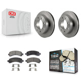 Rear Disc Brake Rotor Ceramic Pad Kit For Chevrolet Express 3500 2500 GMC Savana