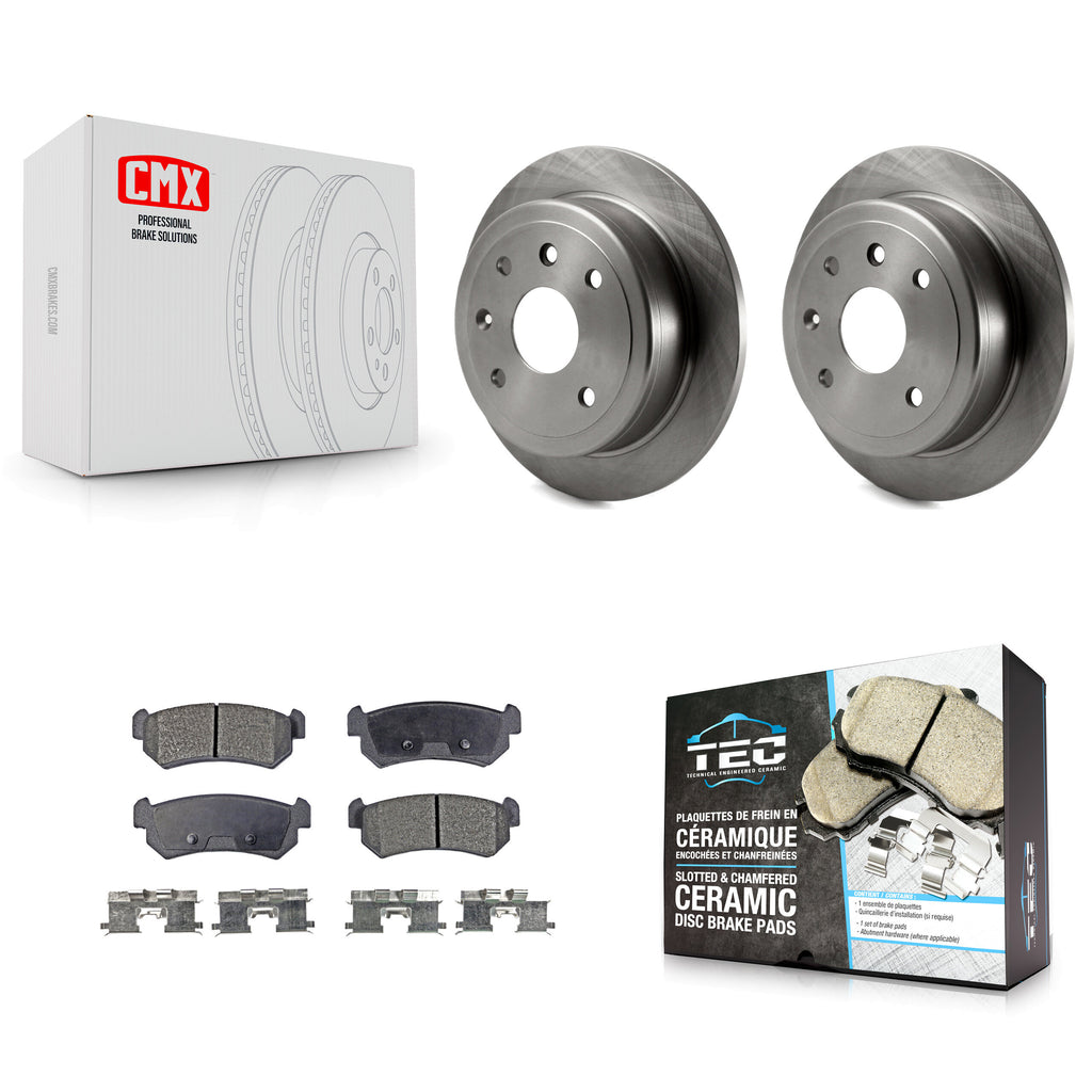 Rear Disc Brake Rotors & Ceramic Pad Kit For Suzuki Forenza Reno Chevrolet Optra