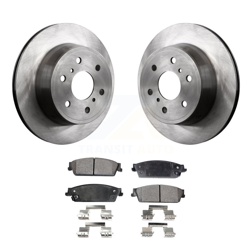 Rear Brake Rotor & Ceramic Pad Kit For Chevrolet Silverado 1500 GMC Sierra Tahoe