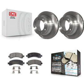 Rear Disc Brake Rotors And Ceramic Pads Kit For Chevrolet Express 4500