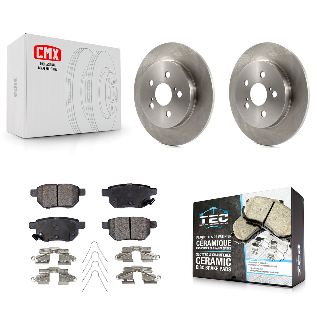 Rear Brake Rotor & Ceramic Pad Kit For Toyota Corolla Prius Matrix Prime Pontiac