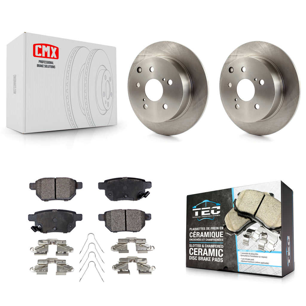 [Rear] 2010 Toyota Matrix XRS Premium OE Brake Rotors & Ceramic Pads Kit For Max Braking