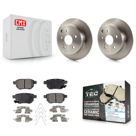[Rear] 2010 Toyota Matrix XRS Premium OE Brake Rotors & Ceramic Pads Kit For Max Braking