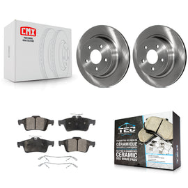 [Rear] 2008-2010 Chevrolet Cobalt SS Premium OE Brake Rotors & Ceramic Pads Kit For Max Braking