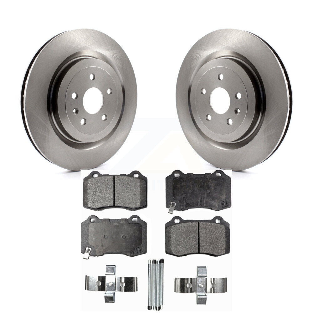 Rear Disc Brake Rotors And Ceramic Pads Kit For Chevrolet Camaro Cadillac CTS