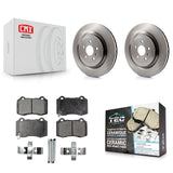 Rear Disc Brake Rotors And Ceramic Pads Kit For Chevrolet Camaro Cadillac CTS