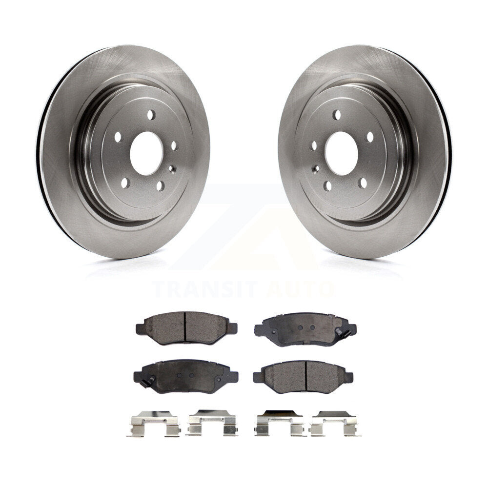 Rear Disc Brake Rotors And Ceramic Pads Kit For Cadillac CTS