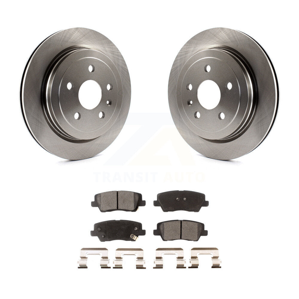 Rear Disc Brake Rotors And Ceramic Pads Kit For Cadillac CTS