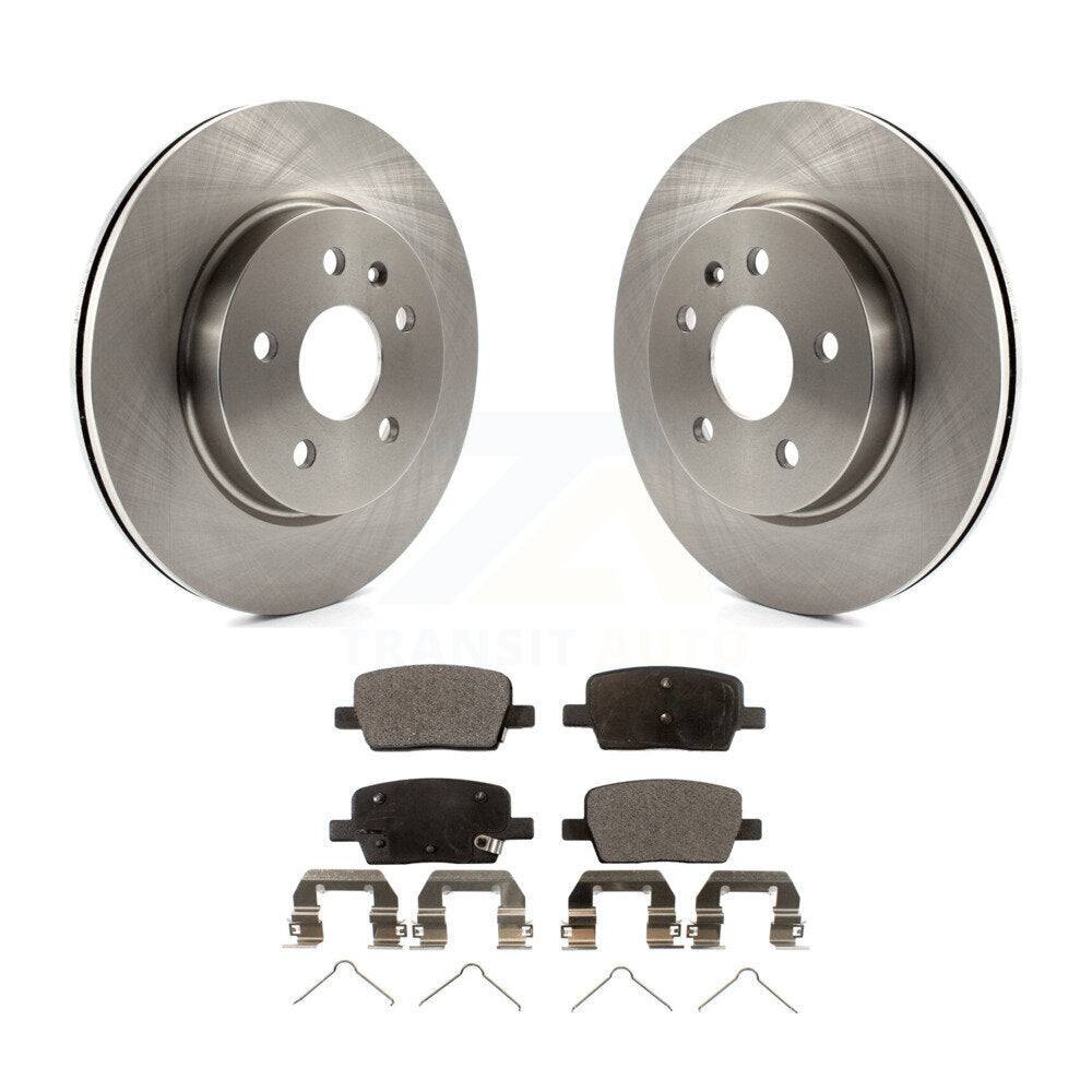 Rear Disc Brake Rotors And Ceramic Pads Kit For Chevrolet Camaro Cadillac CT6