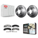 Rear Brake Rotor Ceramic Pad Kit For Chevrolet Silverado 2500 HD GMC Sierra 3500