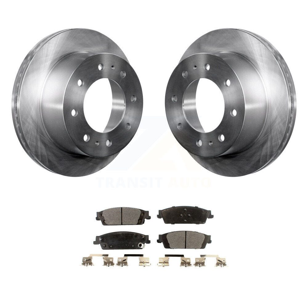 Rear Disc Brake Rotors And Ceramic Pads Kit For Chevrolet Suburban