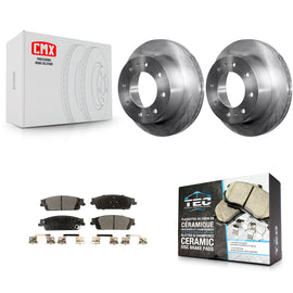 Rear Disc Brake Rotors And Ceramic Pads Kit For Chevrolet Suburban