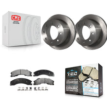 Charger l'image dans la galerie, Rear Disc Brake Rotor Ceramic Pad Kit For Chevrolet Silverado 3500 HD GMC Sierra