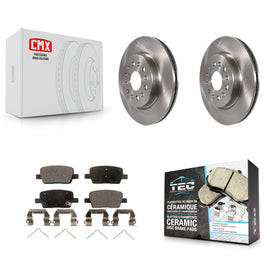 Rear Brake Rotors Ceramic Pad Kit For Chevrolet Traverse GMC Acadia Cadillac XT5