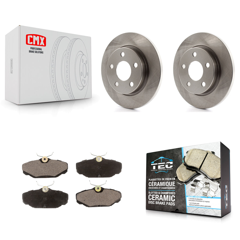 Rear Disc Brake Rotors And Ceramic Pad Kit For Ford Taurus Mercury Sable Lincoln
