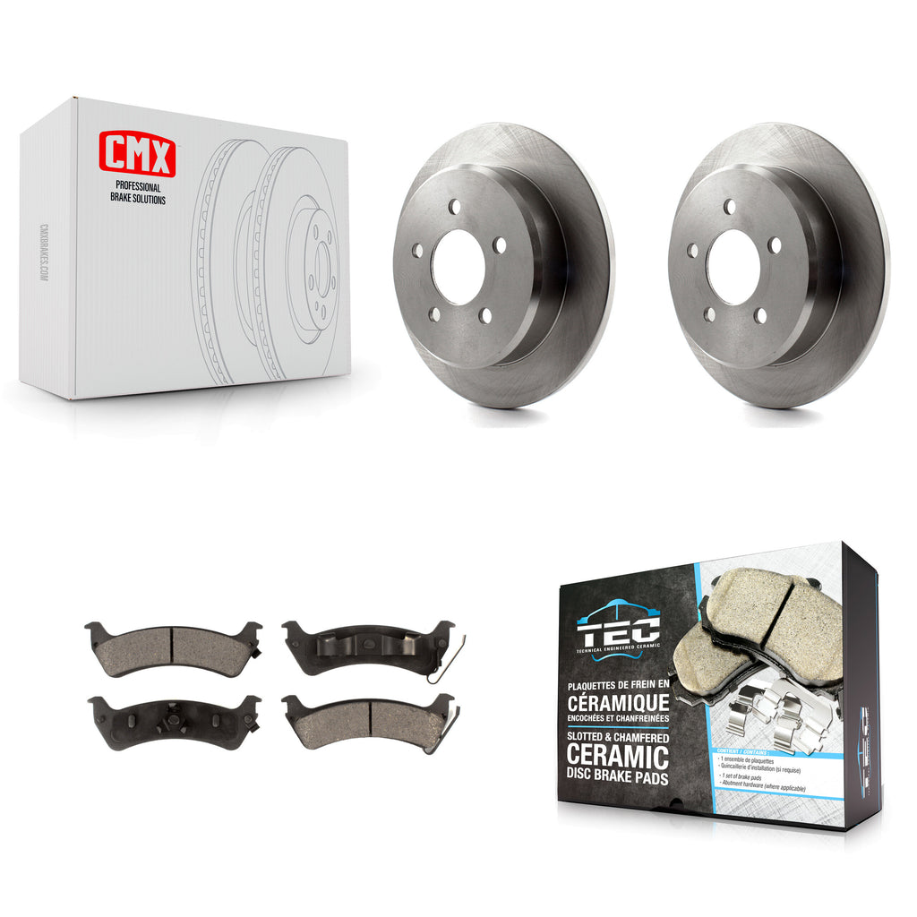 Rear Disc Brake Rotors And Ceramic Pads Kit For Ford Explorer Sport Trac